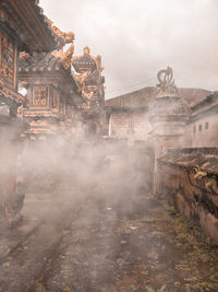 View of temple building against sky