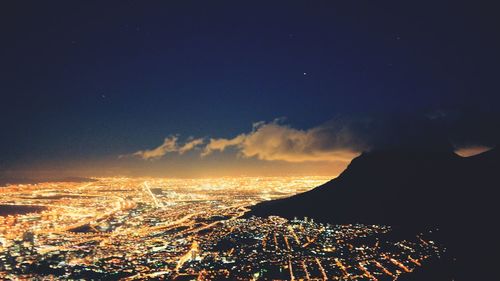 Aerial view of landscape against sky