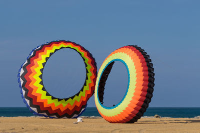 A modern and big kite festival during hot and windy season in terengganu, malaysia.