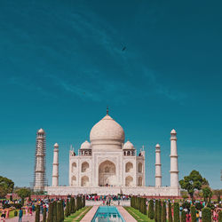 View of historical taj mahal against sky