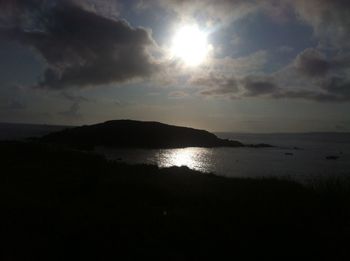 Scenic view of sunset over sea