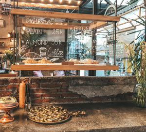 Exterior of restaurant at market stall