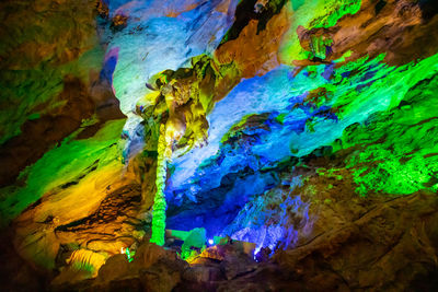 Full frame shot of rock formation in cave