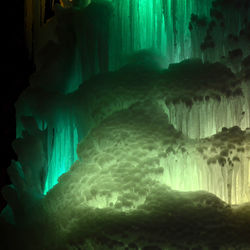 Close-up of illuminated cave