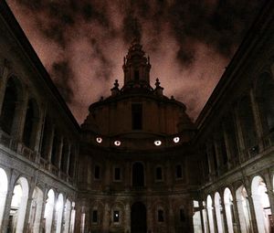 Low angle view of church against sky