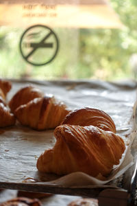 Close-up of food on table