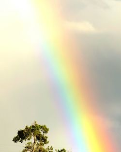 Close-up of rainbow against sky