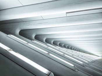 Low angle view of escalator