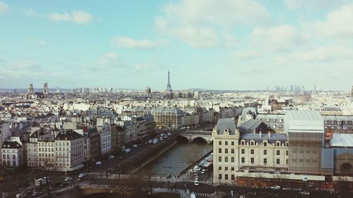 High angle view of paris