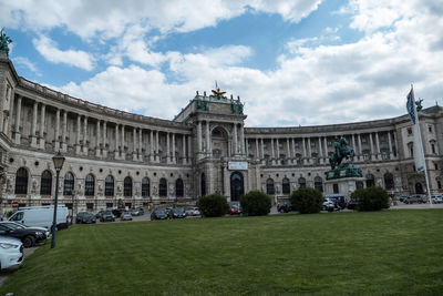 View of historical building against cloudy sky