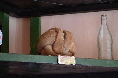 Close-up of food on table