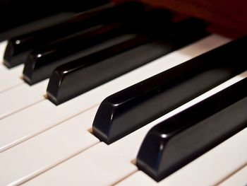 Close-up of piano keys
