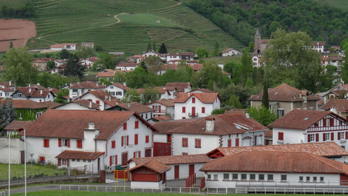 High angle view of townscape