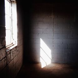 Built structure against wall