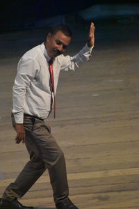 Side view of young man looking away