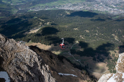 High angle view of rocks and mountains