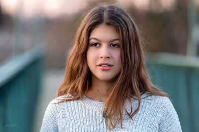 Portrait of beautiful young woman