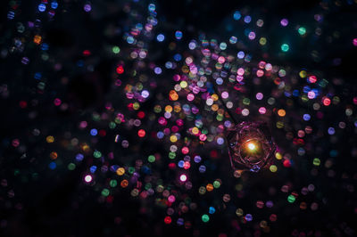 Close-up of illuminated christmas lights