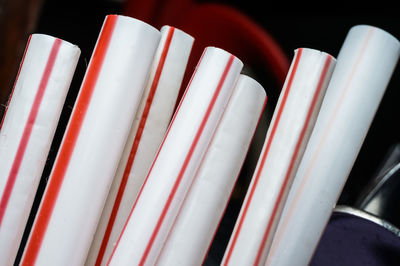 Close-up of drinking straw
