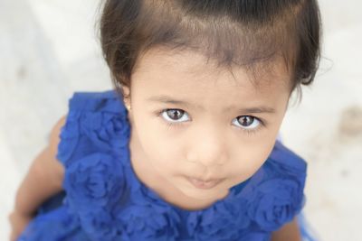 Close-up portrait of cute girl