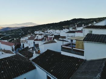 Residential district with houses in background
