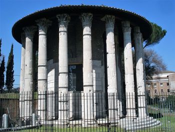 Low angle view of historical building