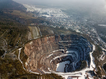 Aerial view of a river