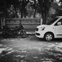 Cars parked at roadside