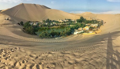 Scenic view of desert against sky