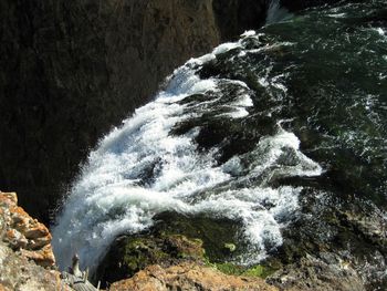 Scenic view of waterfall