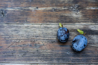 High angle view of fruits on table
