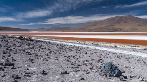 Scenic view of desert against sky