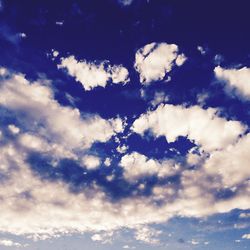 Low angle view of cloudy sky