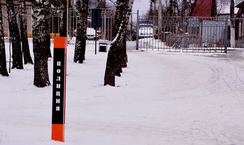 Snow covered land