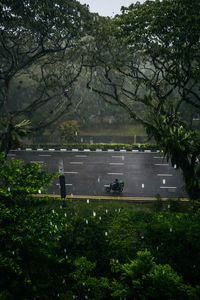 High angle view of city