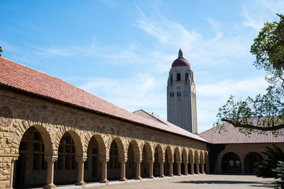 Low angle view of historic building against sky