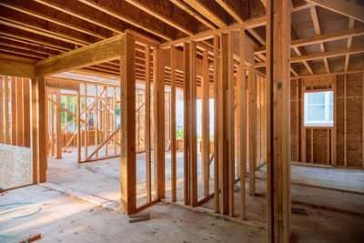 Interior of building under construction