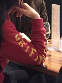 Close-up mid section of woman