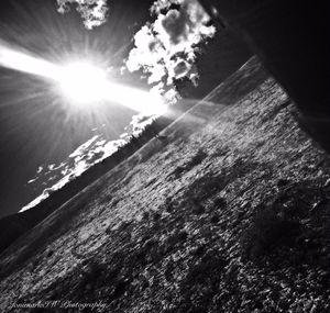 Sun shining through clouds