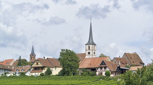 Panoramic view of buildings against sky