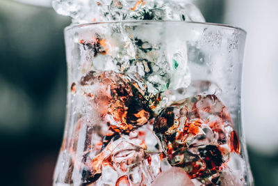 Close-up of glass of water