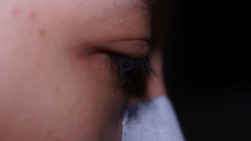 Close-up of woman eye