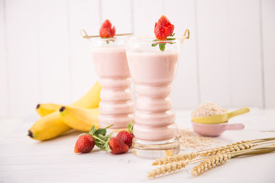 Close-up of fruits served on table