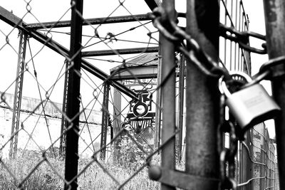 Chainlink fence seen through chainlink fence