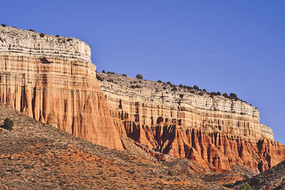 Semi desert landscape in teruel, spain with an appearance similar to arizona in the usa