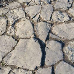 Full frame shot of cracked land