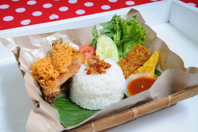 Close-up of food in plate