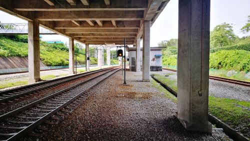 View of railroad station platform