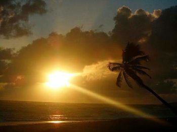 Scenic view of sunset over sea