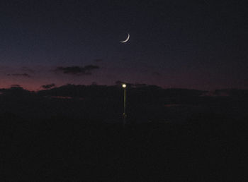 Scenic view of moon in sky at night